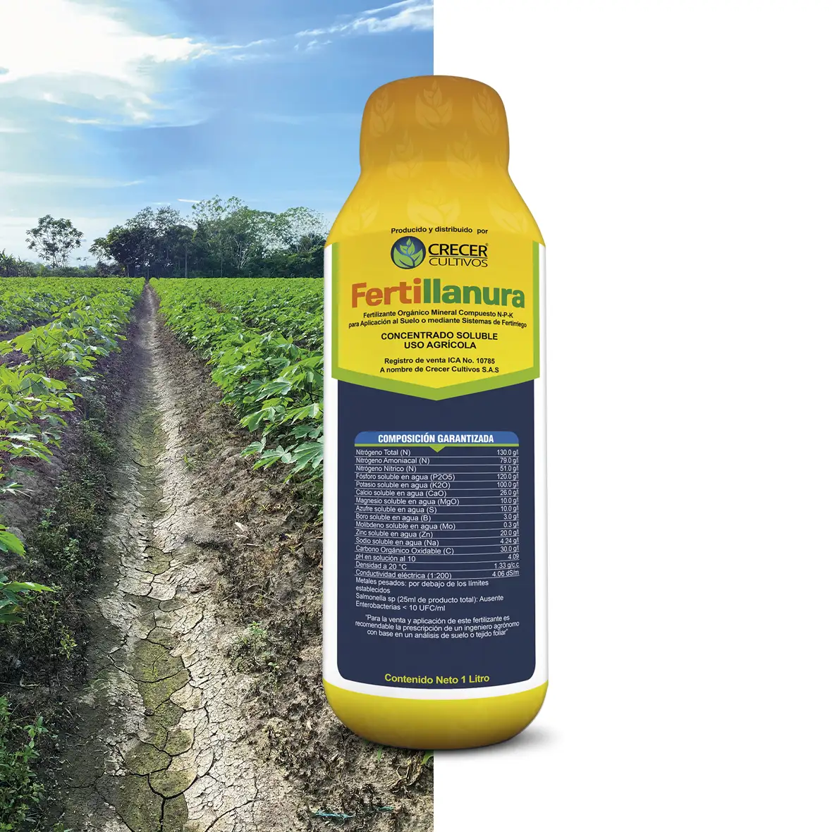 Imagen del producto Fertillanura, fertilizante orgánico-mineral NPK con Calcio, Magnesio y micronutrientes para el crecimiento saludable de los cultivos.
